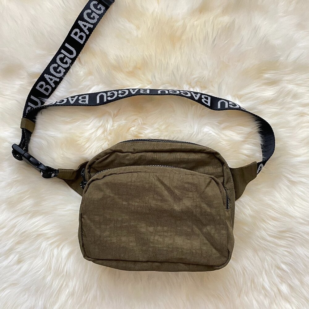 NWOT Baggu Fanny Pack - Kelp w/ OG White Logo Strap